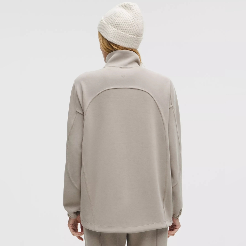 Lululemon Softstreme Half-Zip Long Warm Ash Grey Size Large - Picture 3 of 8